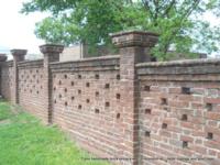 Tryon Handmade Brick privacy wall in Anniston, AL