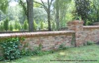 Special blend of handmade brick on garden wall in Memphis