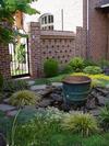 Old Carolina® handmade brick on garden wall at Chapel Hill, NC Residence