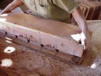 De-molding Wet Handmade Brick